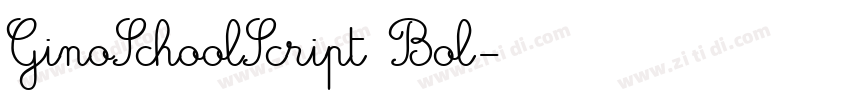 GinoSchoolScript Bol字体转换